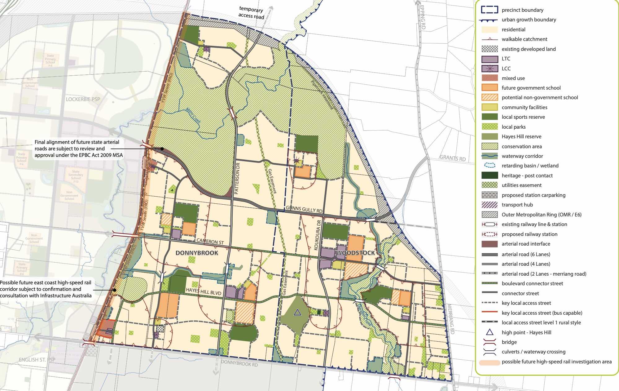 Donnybrook-Woodstock Precinct Structure Plan – Future Urban Structure